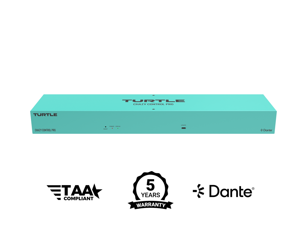 Turquoise electronic device with branding and certification logos on a white background