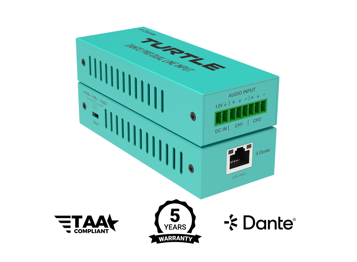 Turquoise electronic device with branding and certification logos on a white background