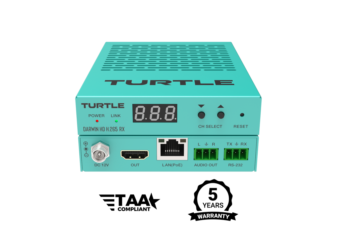 Turquoise electronic device with 'Turtle' branding on a white background