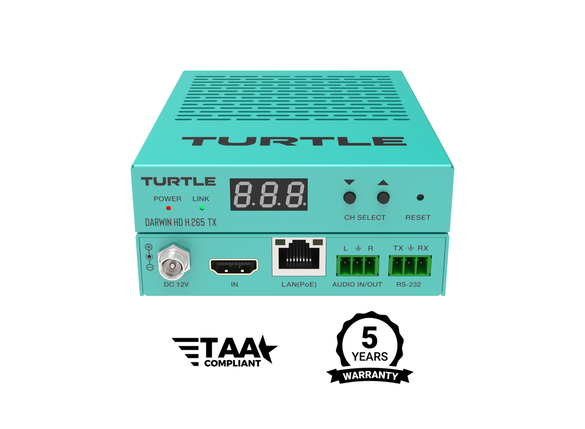 Turquoise electronic device with 'Turtle' branding on a white background