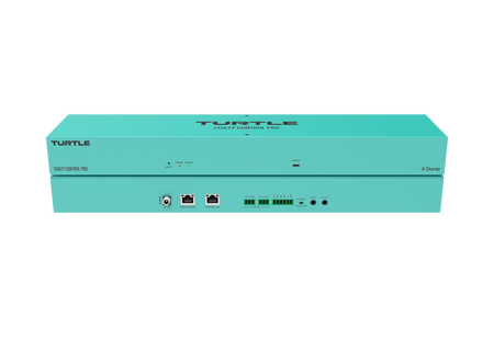 Turquoise electronic device with 'Turtle' branding on a white background