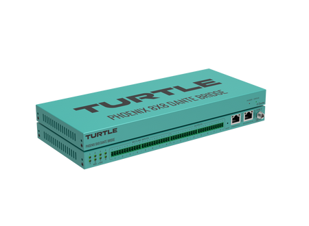Turquoise electronic device with 'Turtle' branding on a white background