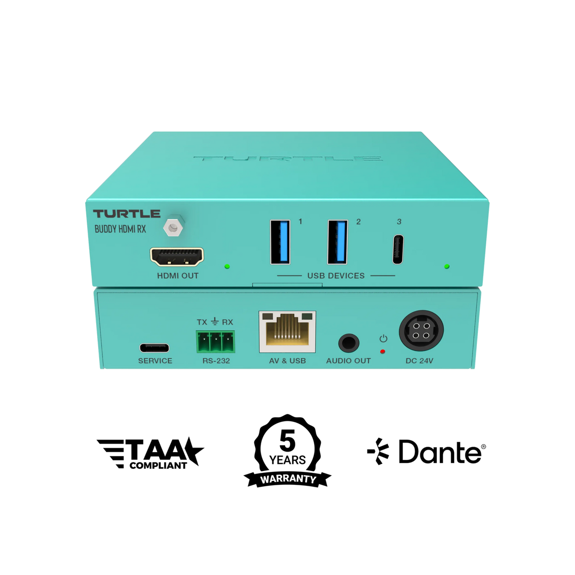 Turtle AV Boardroom Buddy HDMI RX — 4K60 HDBaseT Receiver
