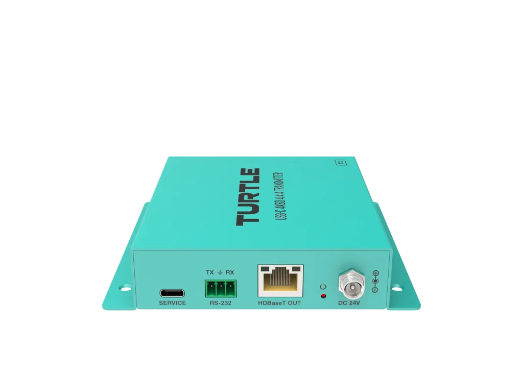 Turtle AV USB-C 4K60 and USB 2.0 Extender Kit — Single CAT Cable