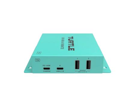 Turtle AV USB-C 4K60 and USB 2.0 Extender Kit — Single CAT Cable
