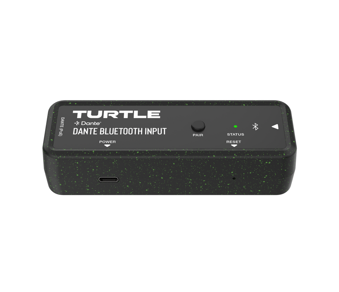 Black Bluetooth input device with 'Turtle' branding on a white background