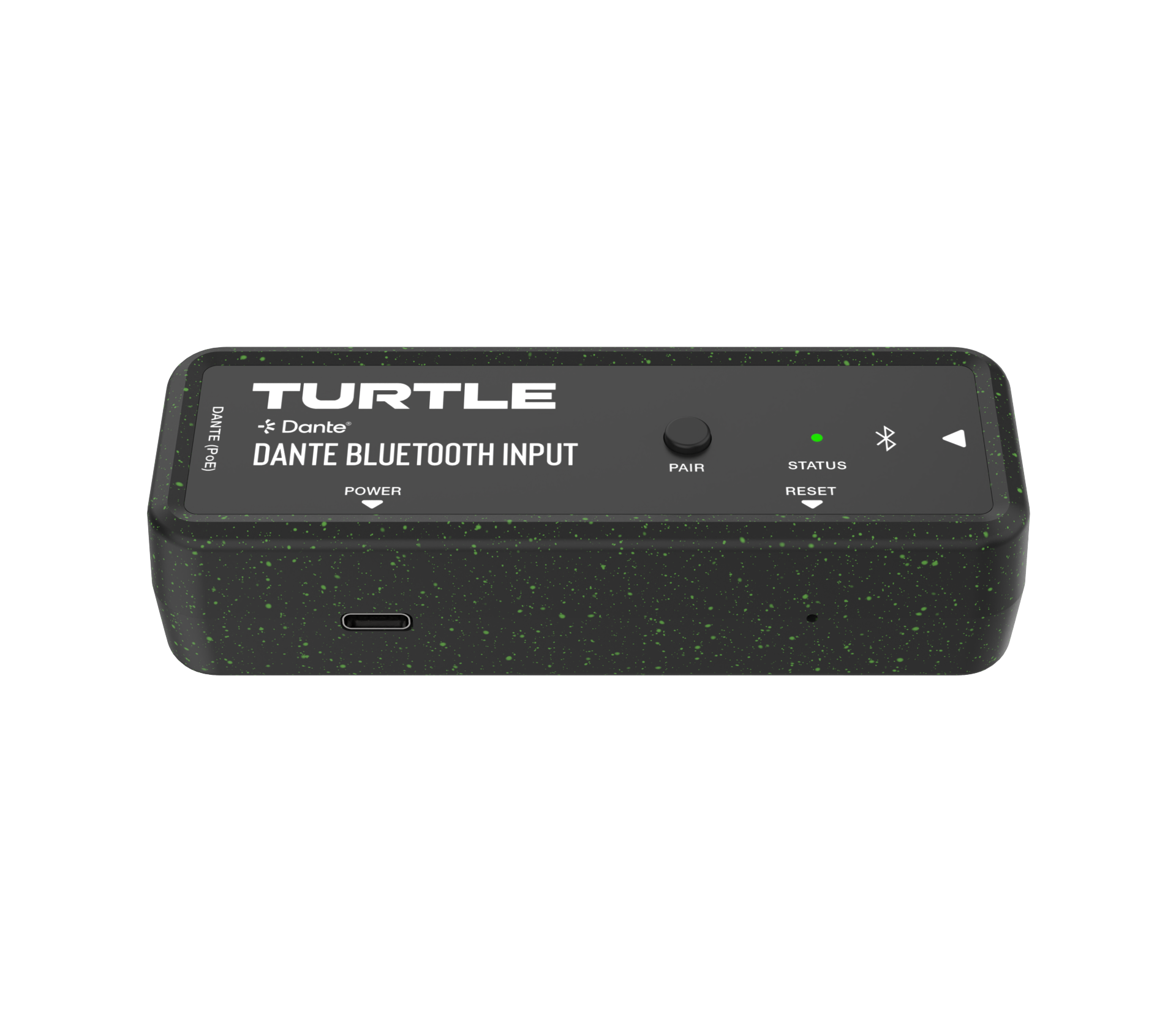 Black Bluetooth input device with 'Turtle' branding on a white background
