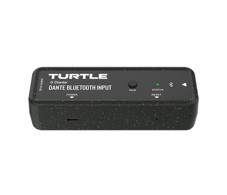 Black Bluetooth input device with 'Turtle' branding on a white background
