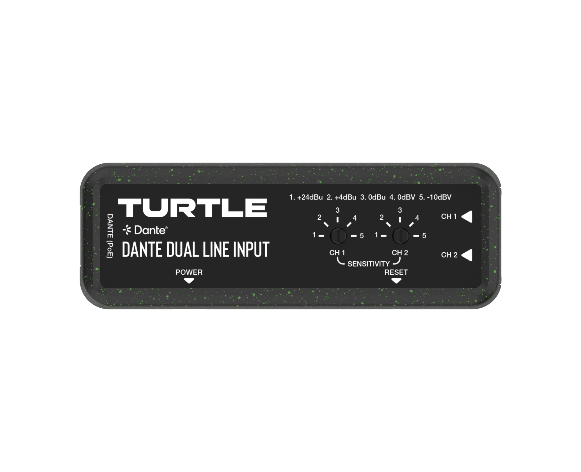 Turtle Dante Dual Line Input device on a white background