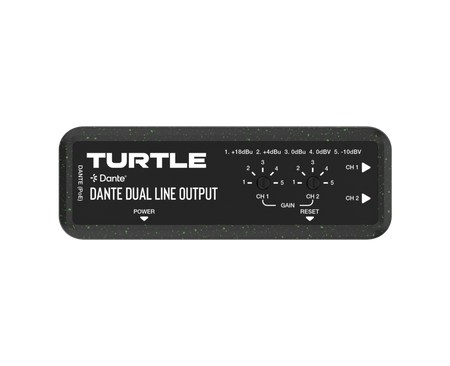 Turtle Dante Dual Line Output device on a white background