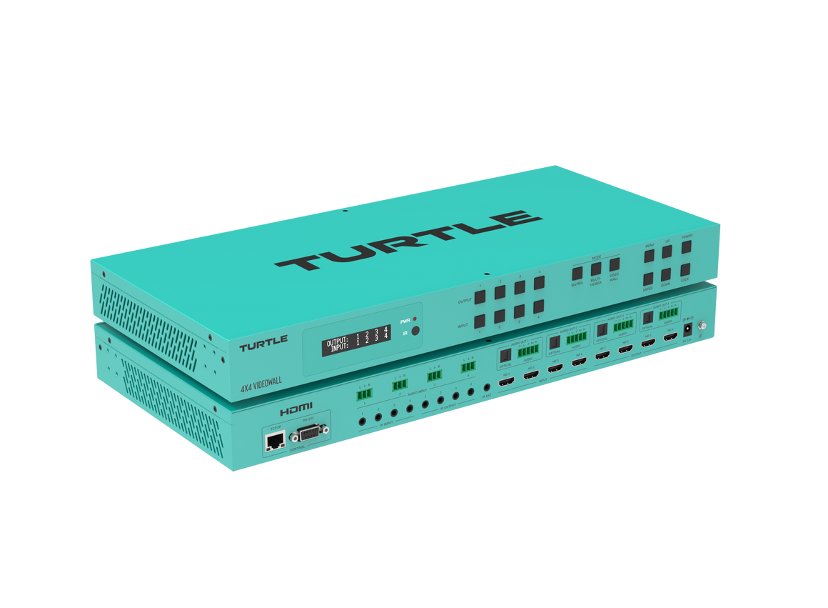 Turquoise electronic device with 'TURTLE' branding on a white background