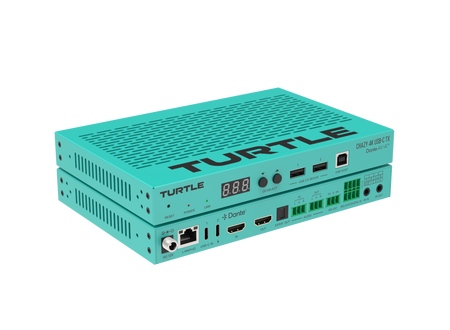 Turquoise electronic device with 'TURTLE' branding on a white background