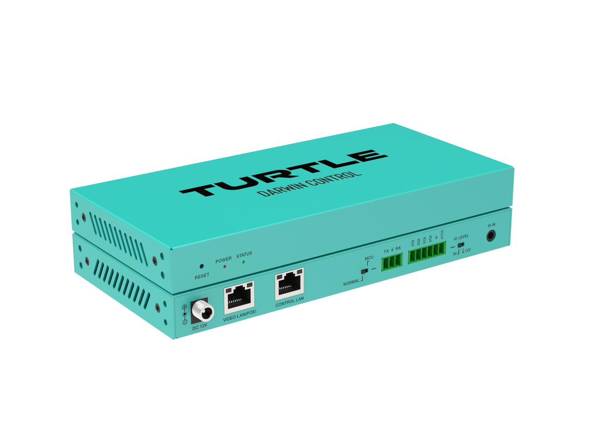 Turquoise device with 'Turtle' branding on a white background