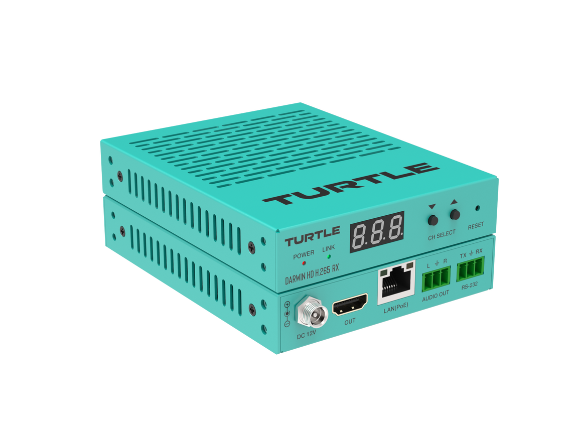 Turquoise electronic device with 'TURTLE' branding on a white background