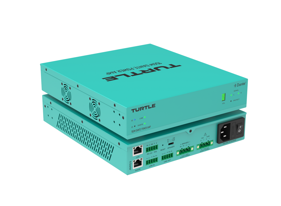 Turquoise electronic device with 'Turtle' branding on a white background