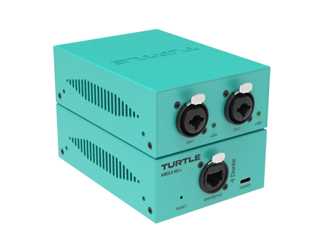 Turtle AV Mineola MICro — Dante Dual XLR Mic Preamp with DSP