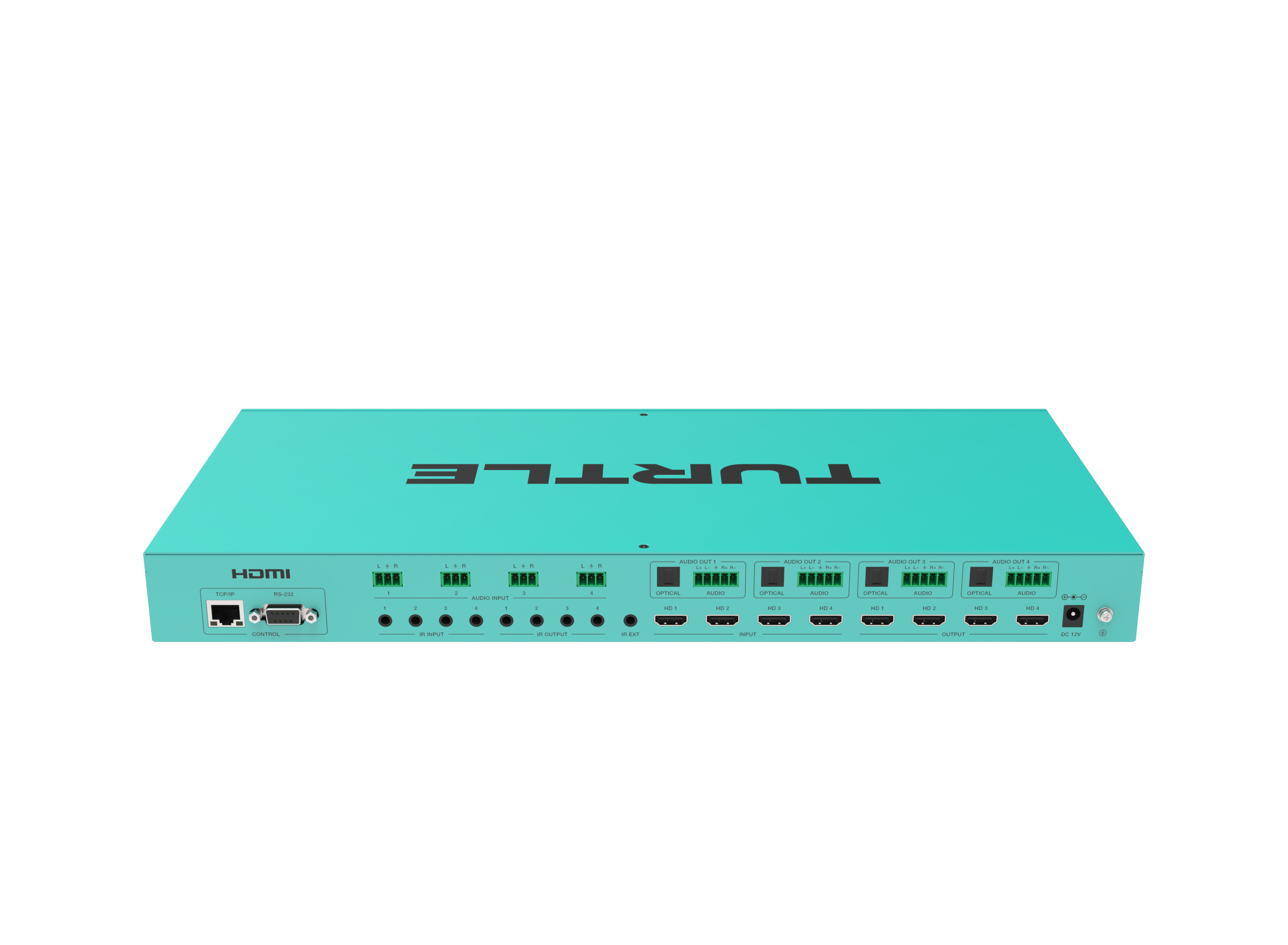Turquoise device with 'Turtle' branding on a white background