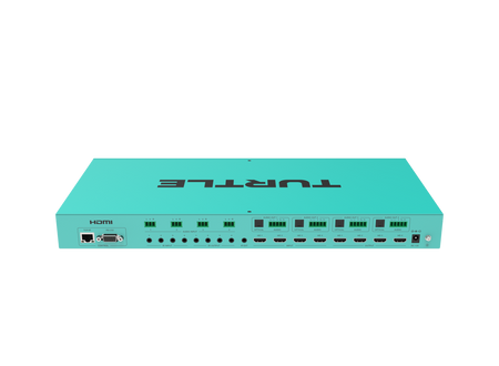 Turquoise device with 'Turtle' branding on a white background