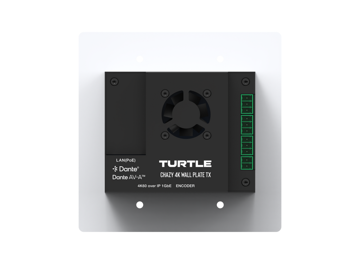 Turtle audio component on a white background