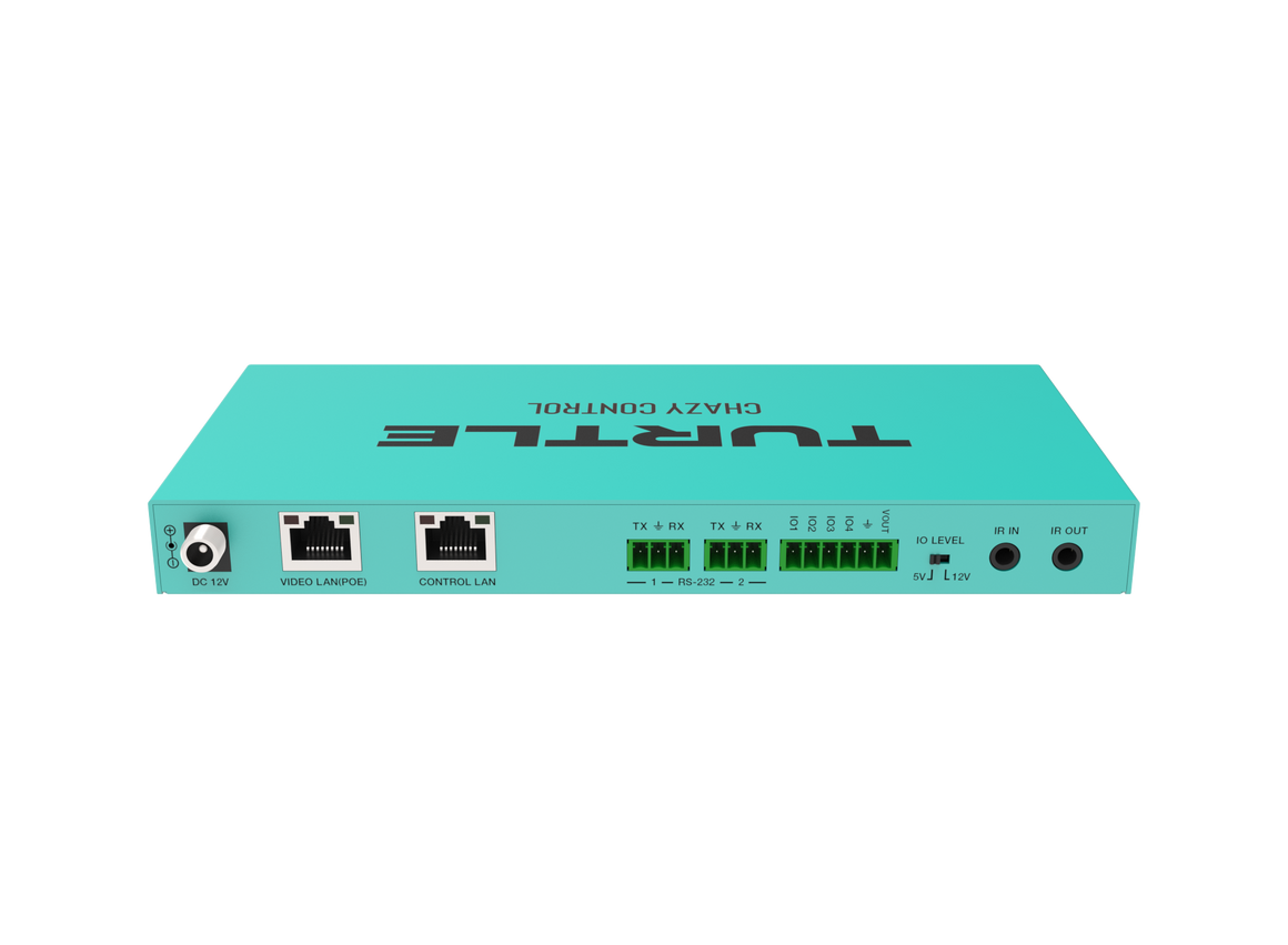 Turquoise network device with 'Turtle' branding on a white background