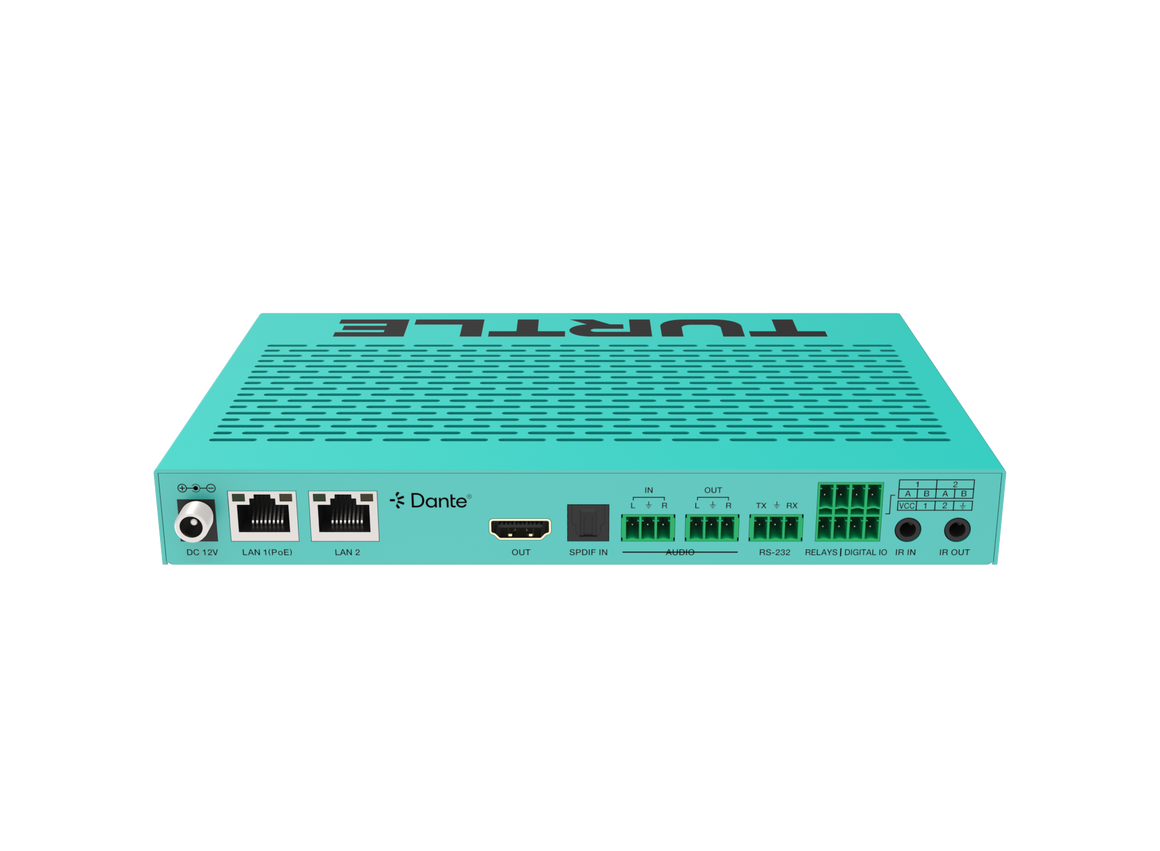 Turquoise router with 'TURRTE' branding on a white background