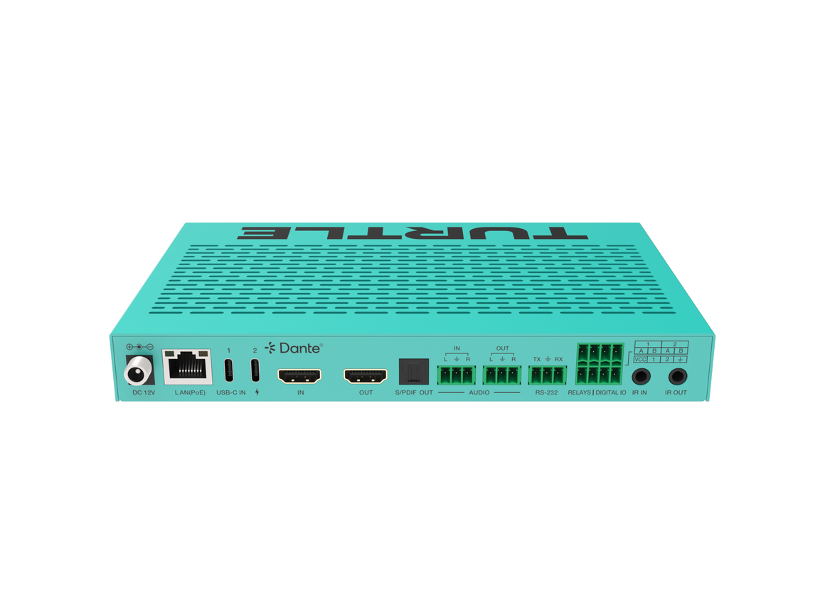 Turquoise router with 'TurtlE' branding on a white background