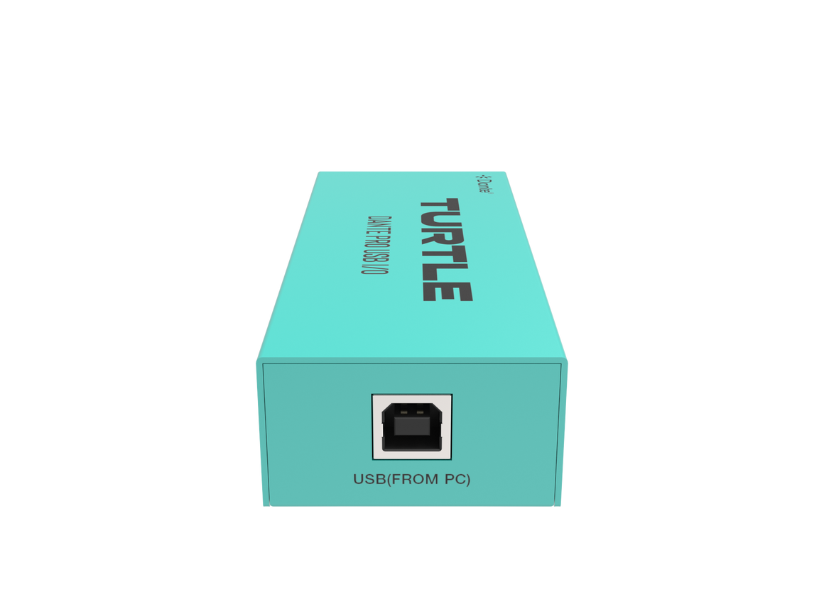 Turquoise box with 'Turtle' branding and USB port icon on a white background