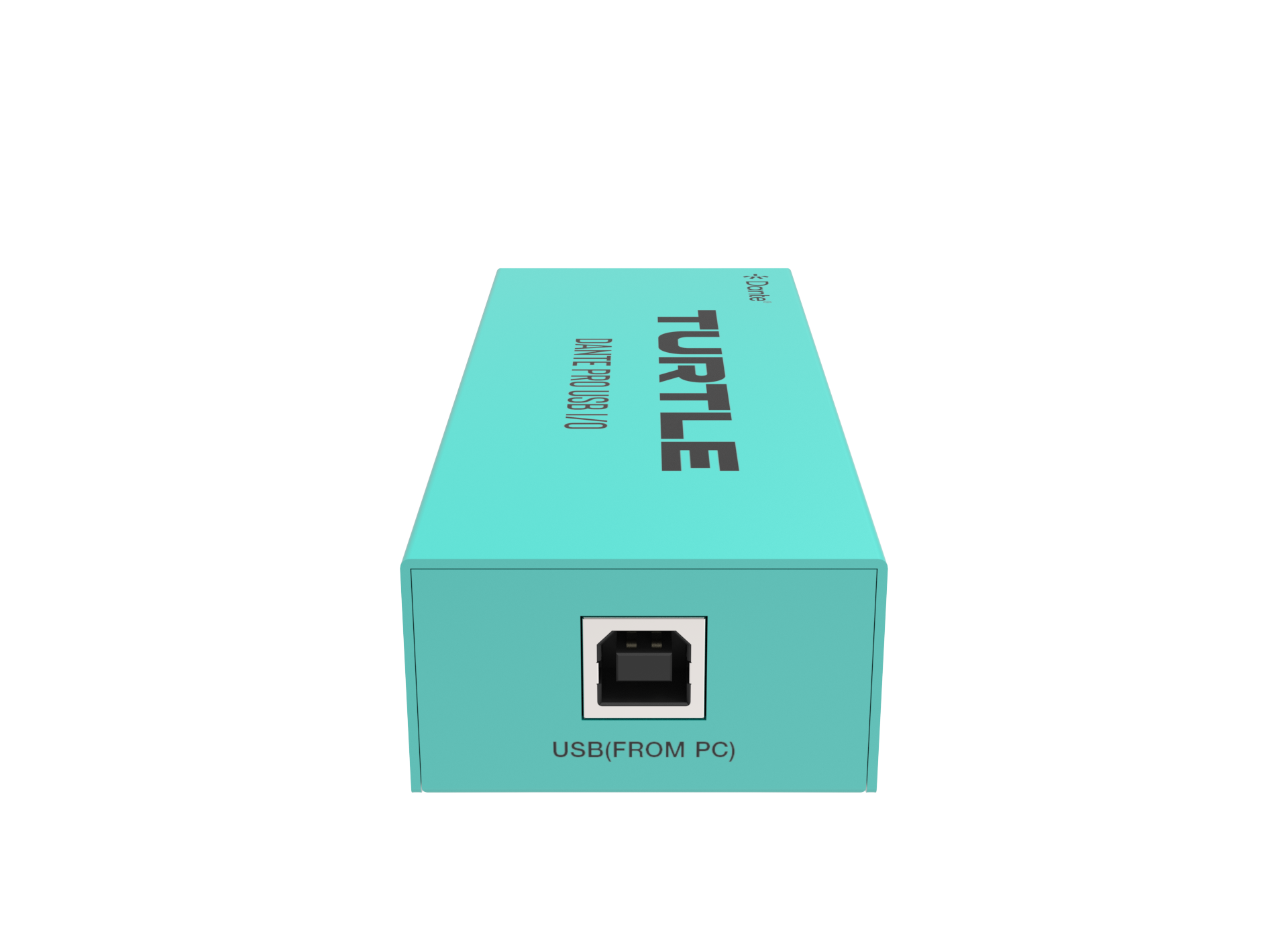 Turquoise box with 'Turtle' branding and USB port icon on a white background