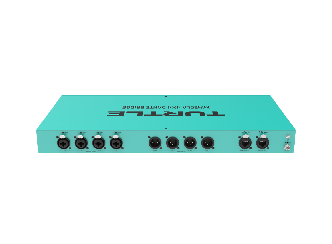Turquoise guitar effects pedal with 'Turtle' branding on a white background