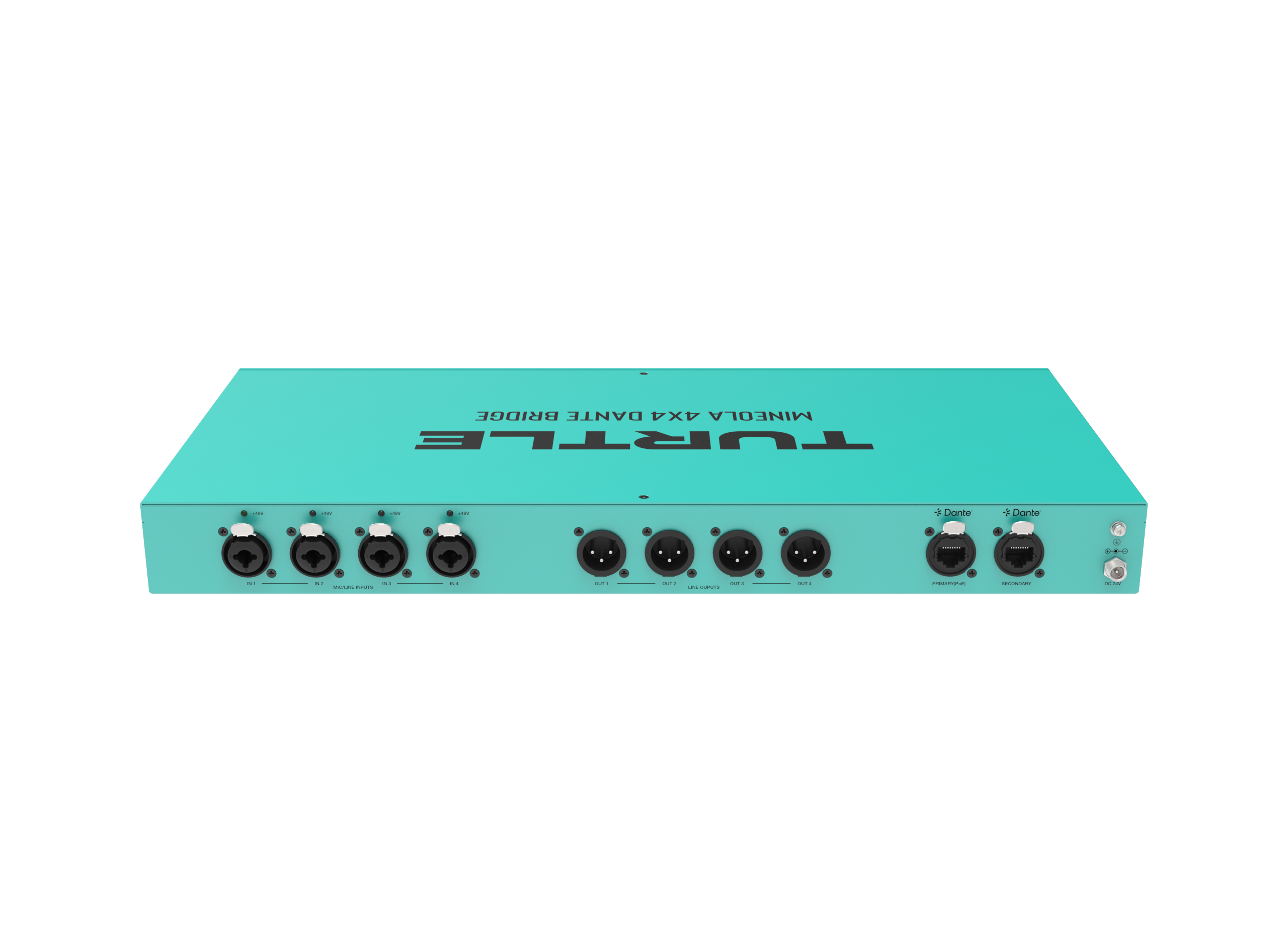 Turquoise guitar effects pedal with 'Turtle' branding on a white background