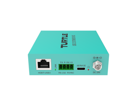 Turquoise electronic device with 'Turtle' branding on a white background