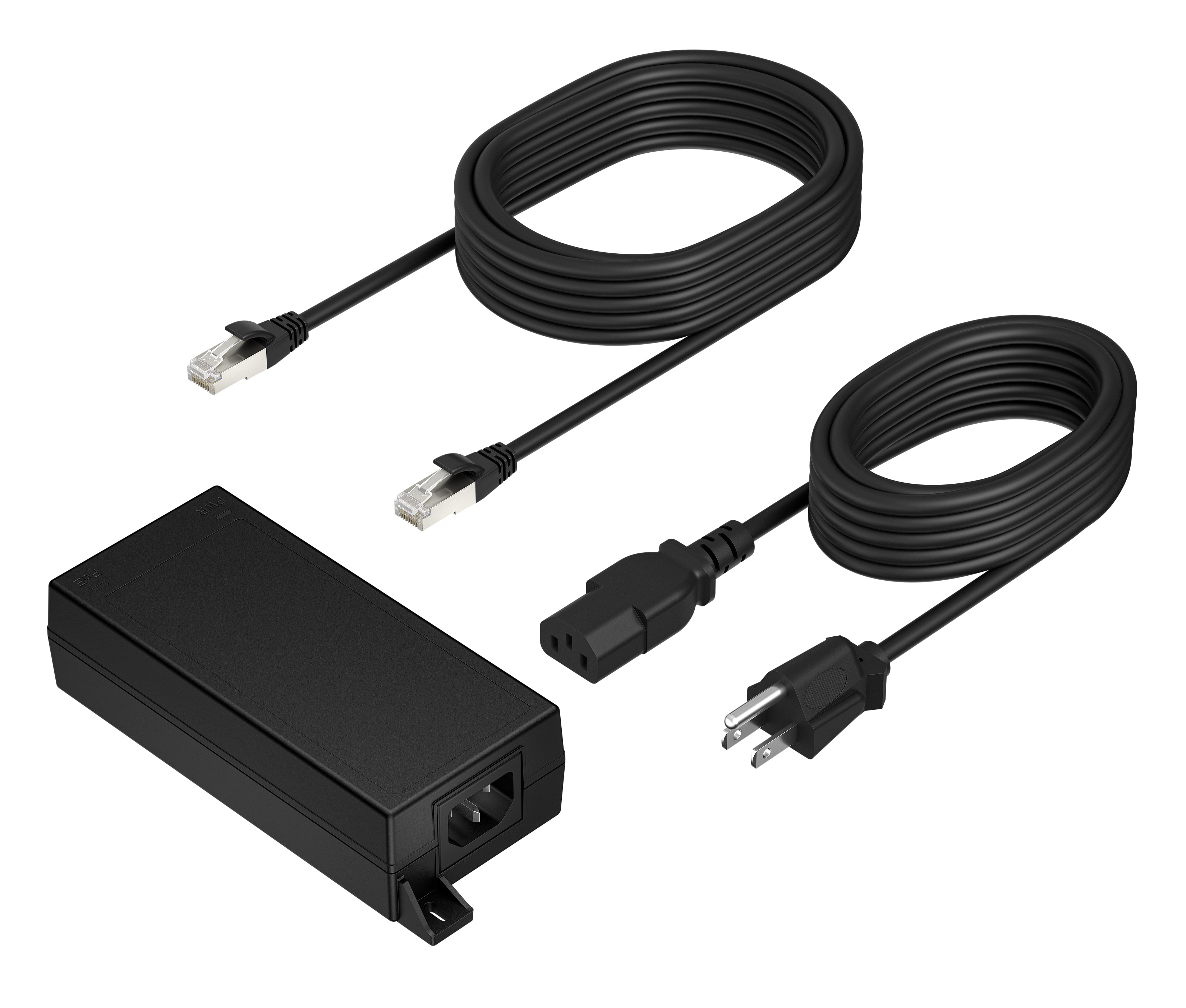 HP Poly PoE++ 65W 2.5G Adapter with 3.66m CAT6A Cable and Power Cord ...