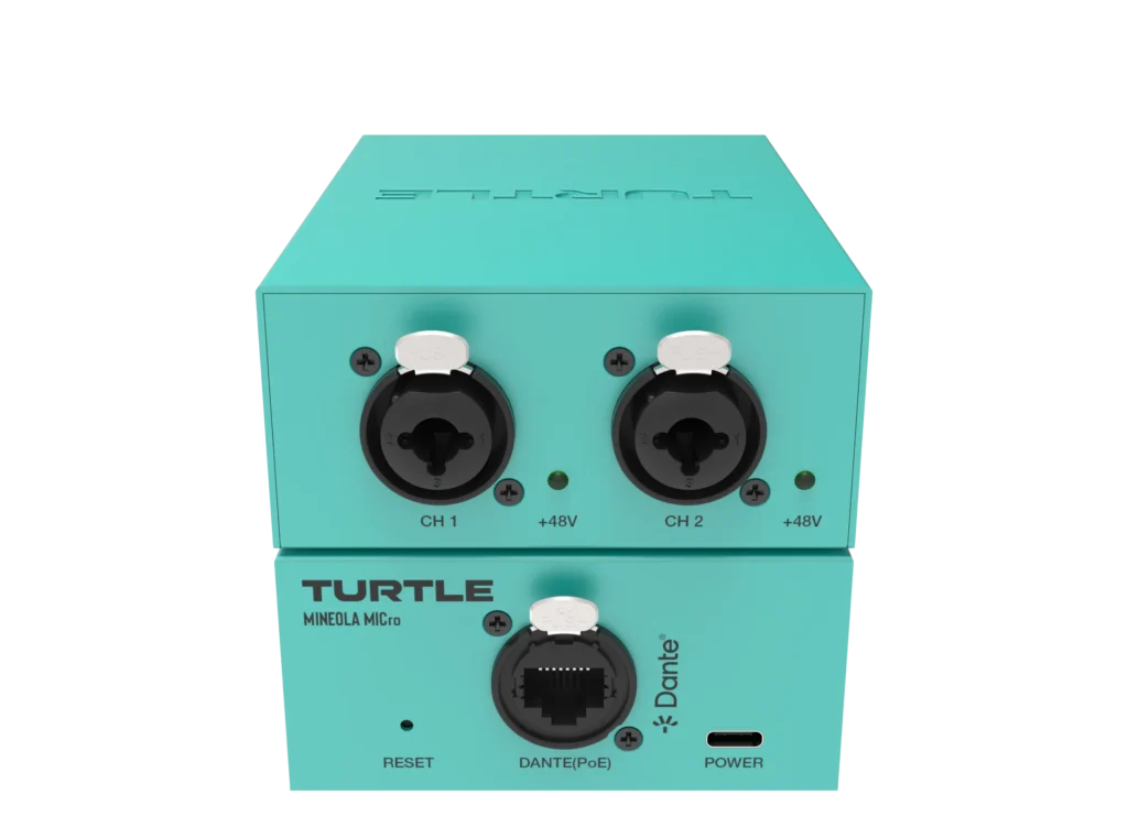 Turtle AV Mineola MICro — Dante Dual XLR Mic Preamp with DSP