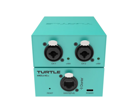 Turtle AV Mineola MICro — Dante Dual XLR Mic Preamp with DSP