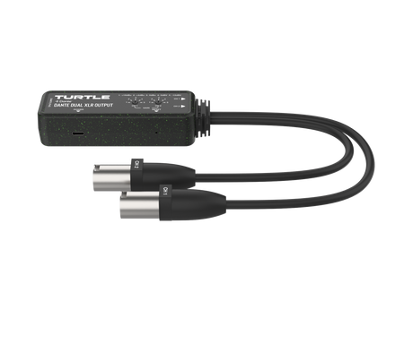 Turtle audio cable with XLR connectors on a white background