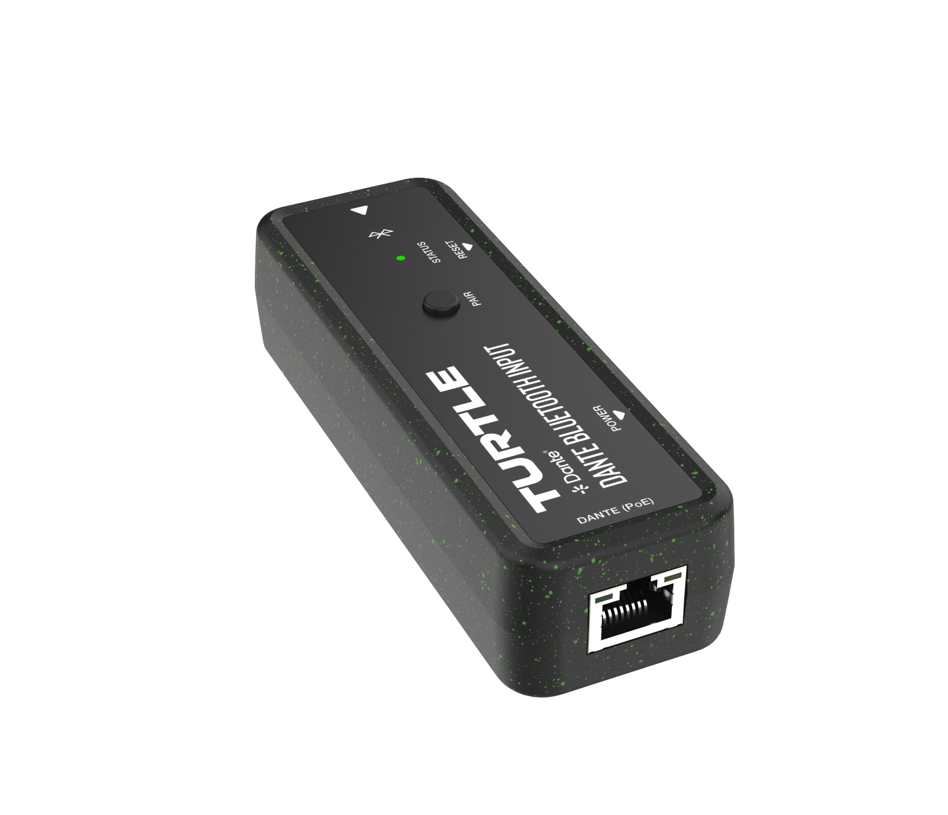Black electronic device with 'Turtle' branding on a white background