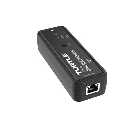 Black electronic device with 'Turtle' branding on a white background