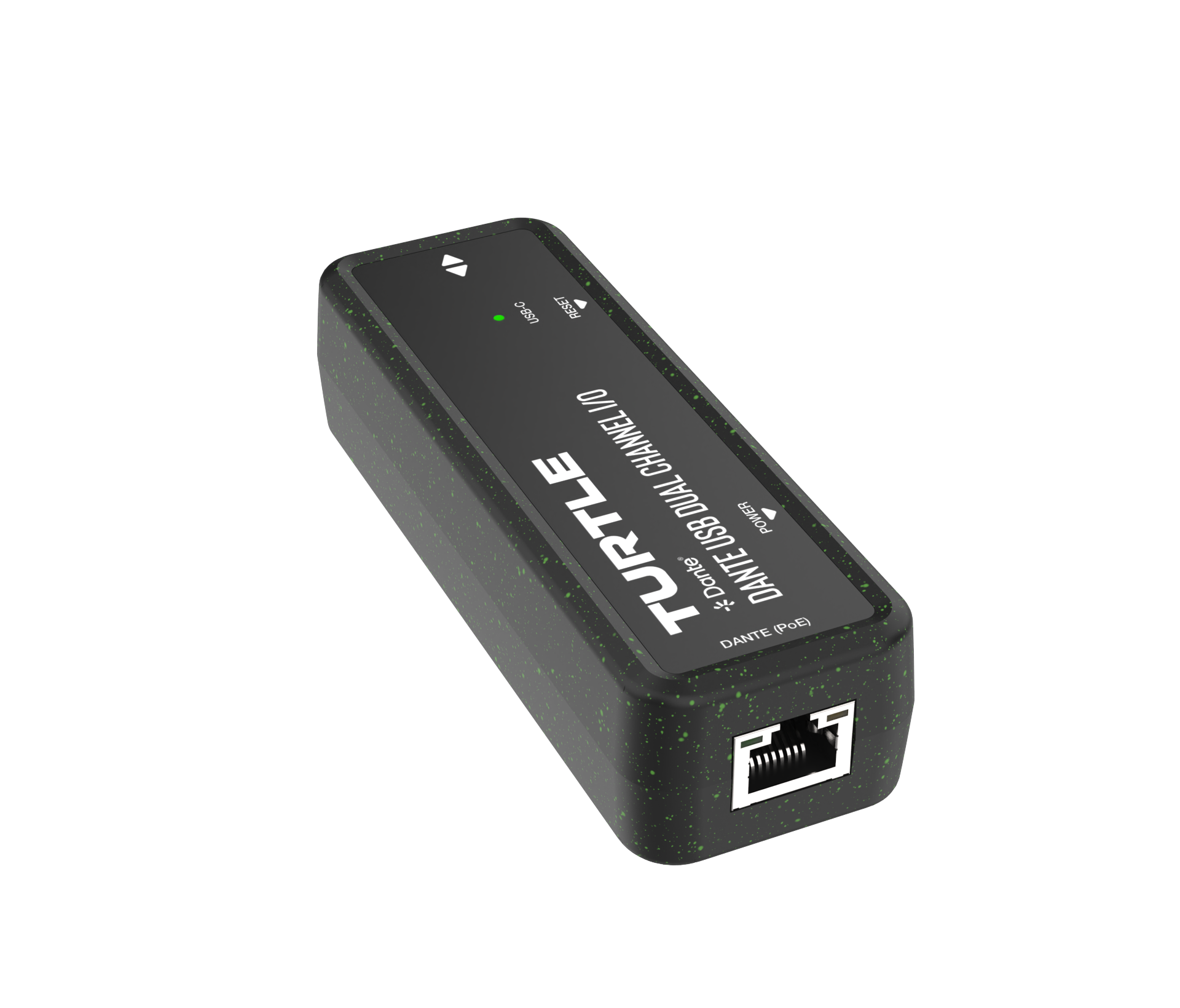Black electronic device with 'Turtle' branding on a white background