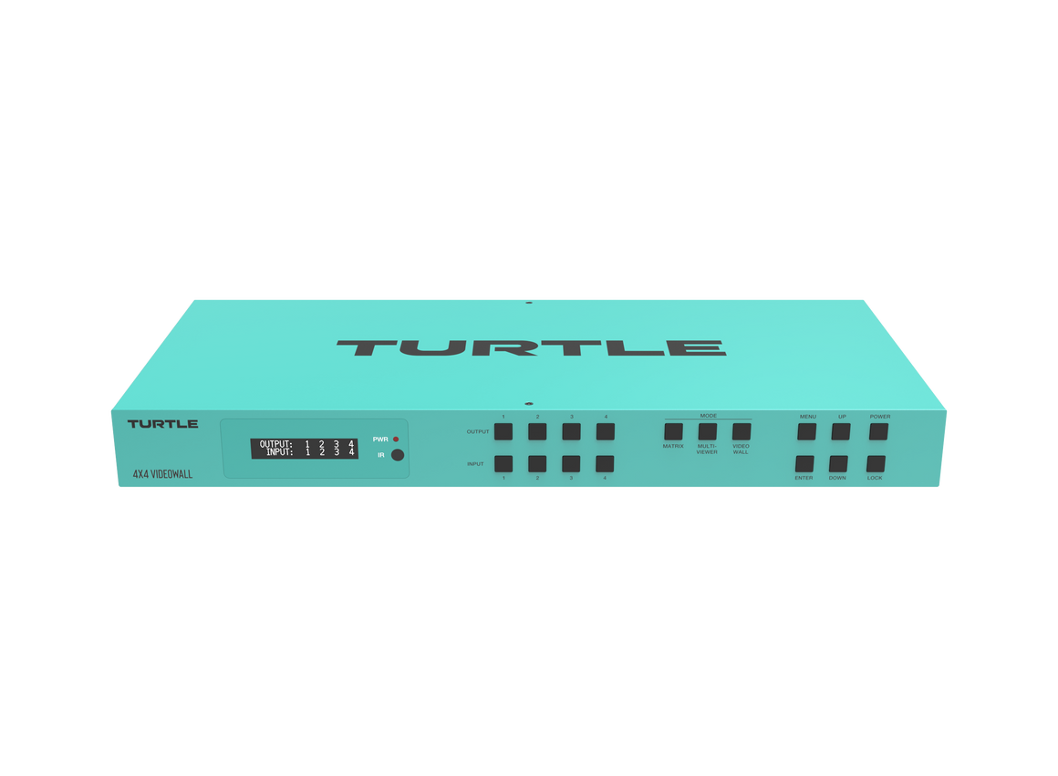 Teal electronic device with 'Turtle' branding on a white background