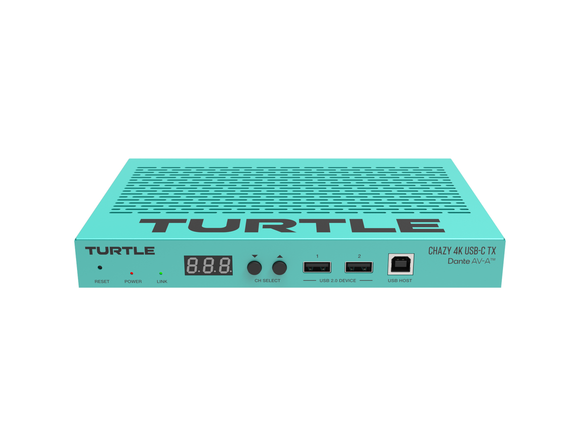 Turquoise electronic device with 'Turtle' branding on a white background