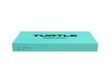 Turquoise box with 'Turtle Darwin Control' text on a white background