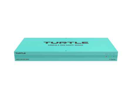Turquoise electronic device with 'Turtle' branding on a white background