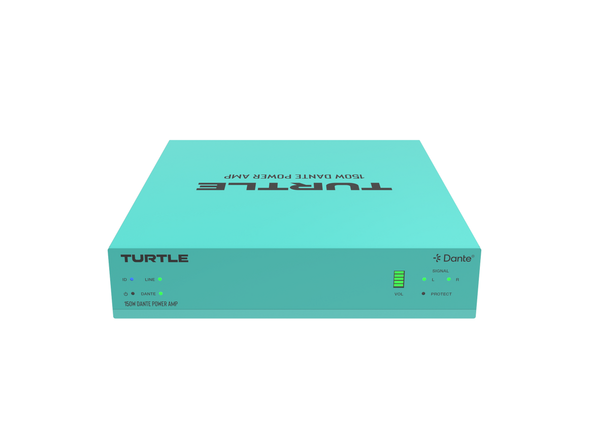Turquoise electronic device with 'Turtle' branding on a white background