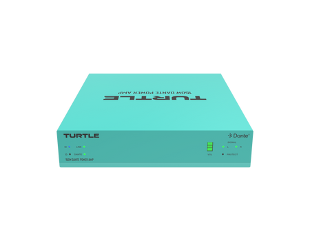 Turquoise electronic device with 'Turtle' branding on a white background