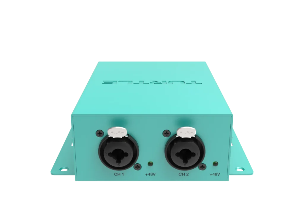 Turtle AV Mineola MICro — Dante Dual XLR Mic Preamp with DSP