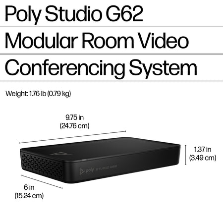 HP Poly Studio G62 Video Conferencing System with Wall Mount Kit