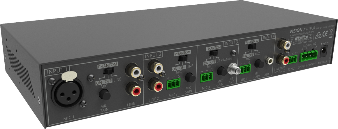 Vision 2 x 50w Mixer Amplifier