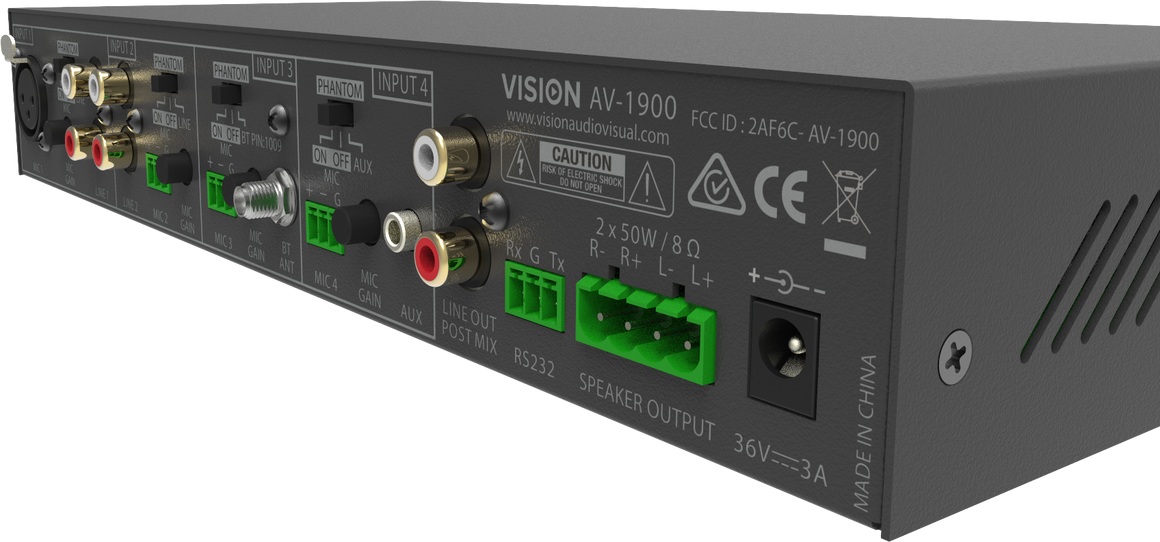 Vision 2 x 50w Mixer Amplifier