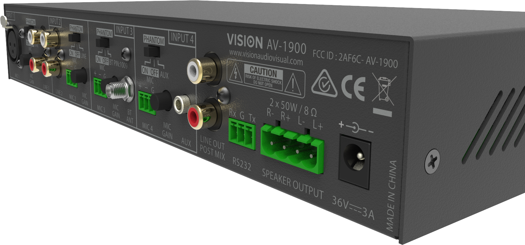 Vision 2 x 50w Mixer Amplifier