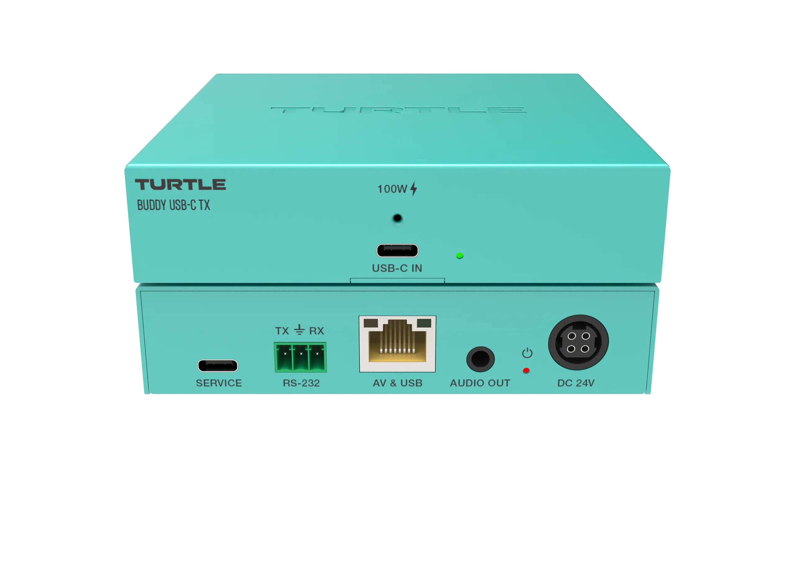 Turtle AV Boardroom Buddy USB-C TX — 4K60 HDBaseT Transmitter with 100W Charging